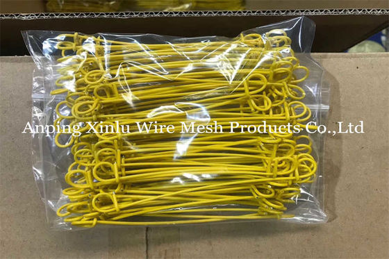 19Gauge 黄色 赤 青 PVC コーティング 20% 延長率でバンドリングのためのカラードダブルループバーワイヤードタイ