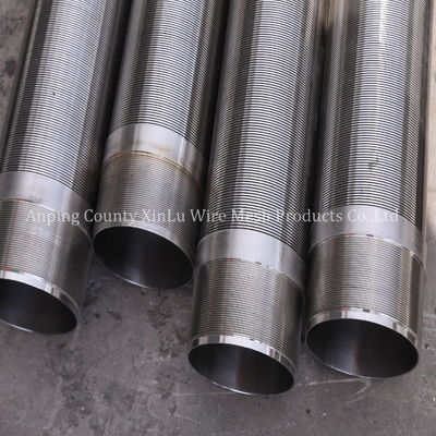 14インチ 水井戸スクリーンパイプ 3x5mm Q5.0mm ウェッジワイヤー、300 PSI 崩壊圧力