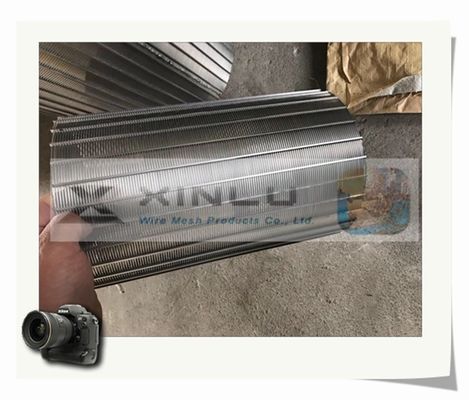 SS201 SS205ワイヤーによって包まれるスクリーンVの形のこし器オイル十分スクリーン
