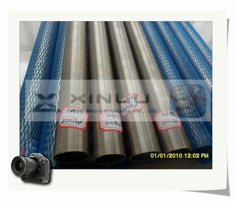 304 316Lステンレス鋼の円形の管はVワイヤー スクリーン フィルターに細長い穴をつけた