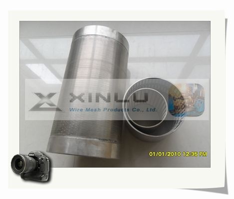 ステンレス鋼のくさびワイヤー スクリーンの管100mm ODの廃水の管6mの長さ