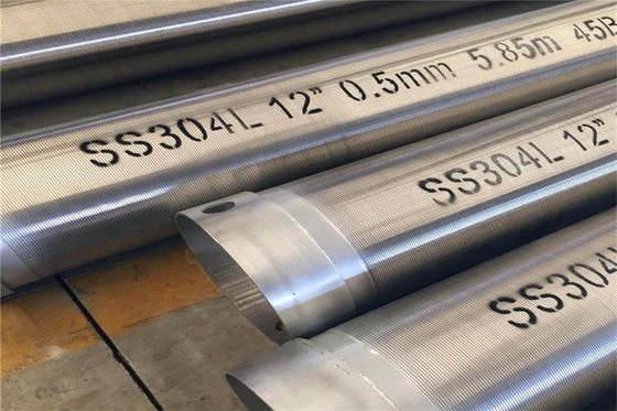 耐熱性ワイヤーによって包まれるスクリーンSS304 100mm - 6000mmの長さの井戸水の供給管