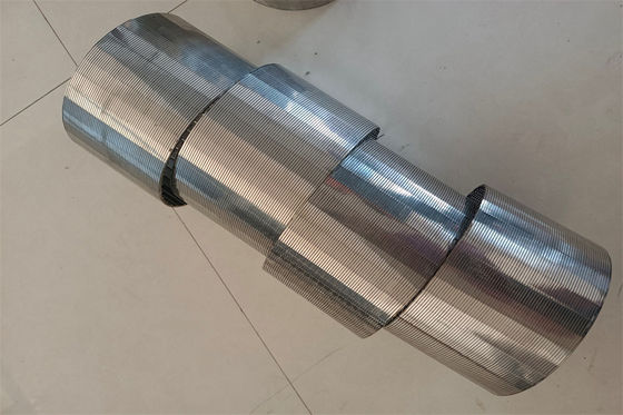 159mm 168mmのプロフィール ワイヤー スクリーンは304ステンレス鋼 ワイヤー フィルターを包んだ